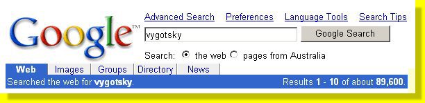 Google search for vygotsky