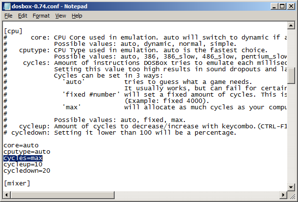 Dropbox config file set core=max