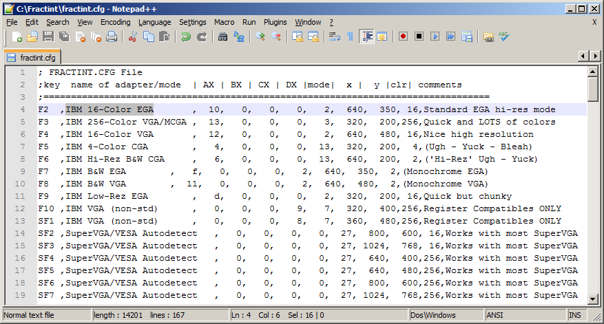 Fracting.cfg file