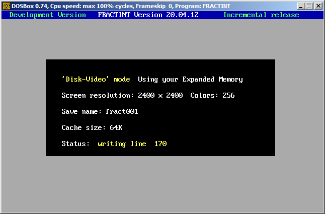 Fractint Disk Video Mode 