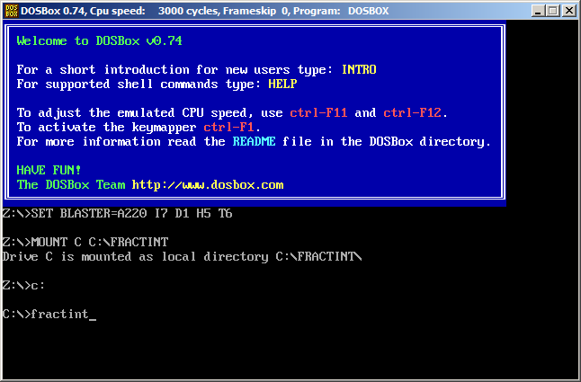 DOSbox Mount Drive C