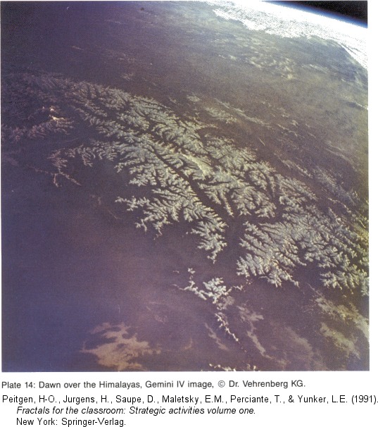 Plate 14: Dawn over the Himalayas, Gemini IV image c Dr. Vehrenberg KG.