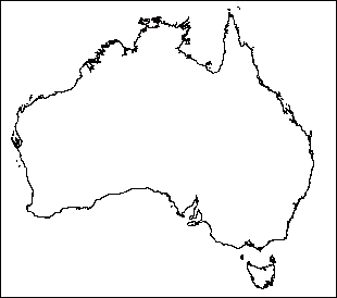 outline maps of Australia
