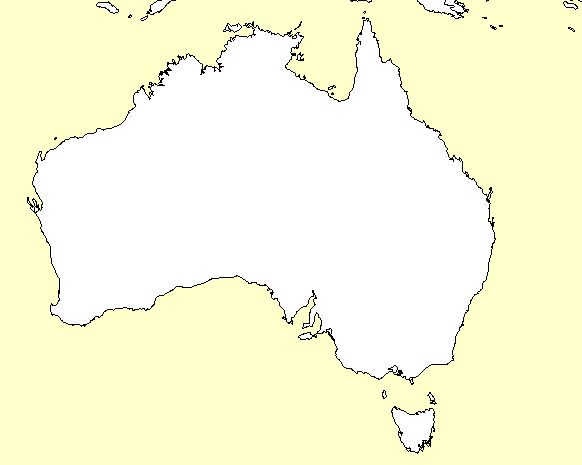 blank world map with countries outlined. lank outline map of australia