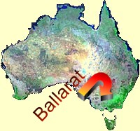 Ballarat is located 110 kms north-west of Melbourne