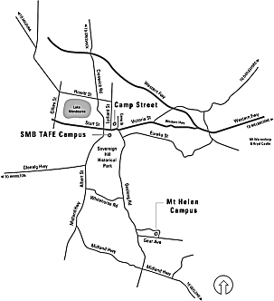 Location of Ballarat Campuses