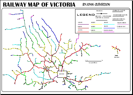 Historical Railway Map of Victoria
