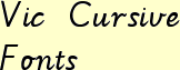 Vic Cursive Fonts