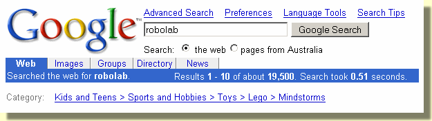 Google search for robolab