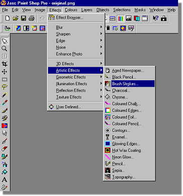Effects | Artistic Effects | Brush Strokes...