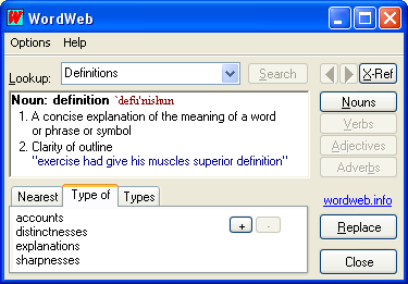 WordWeb Free Pop-Up Dictionary